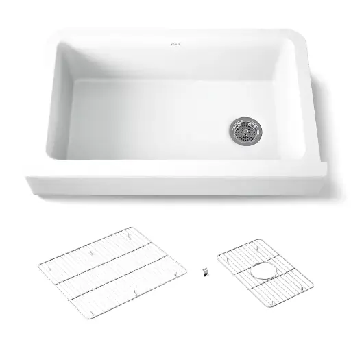 [KOH-25784-CM6] Kohler 25784-CM6 Cairn Undermount Single Bowl Farmhouse Kitchen Sink Matte White