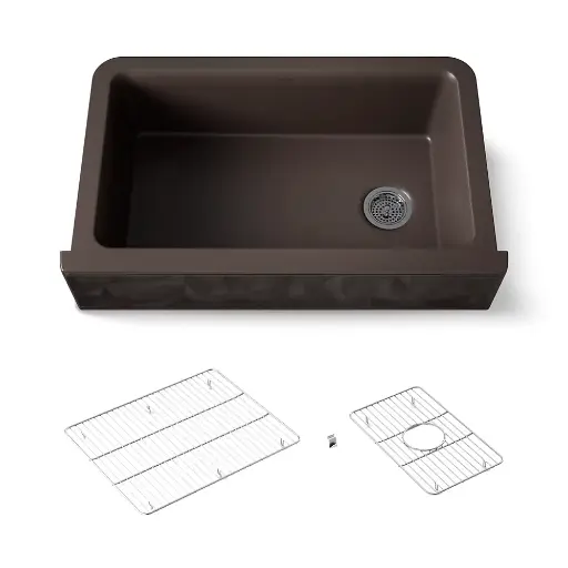 [KOH-29825-CM2] Kohler 29825-CM2 Cairn 34" Undermount Single Bowl Farmhouse Kitchen Sink Matte Brown