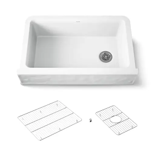 [KOH-29825-CM6] Kohler 29825-CM6 Cairn 34" Undermount Single Bowl Farmhouse Kitchen Sink Matte White