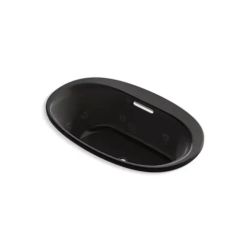 [KOH-5714-JH-7] Kohler 5714-JH-7 Underscore 60" x 36" Drop-in Heated Whirlpool Bath Black