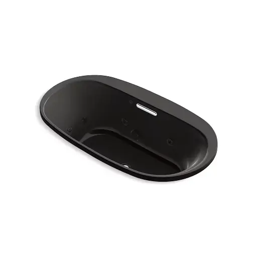 [KOH-5716-JH-7] Kohler 5716-JH-7 Underscore 66" x 36" Drop-in Heated Whirlpool Bath Black