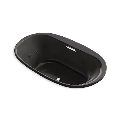 [KOH-5718-JH-7] Kohler 5718-JH-7 Underscore 72" x 42" Drop-in Heated Whirlpool Bath Black