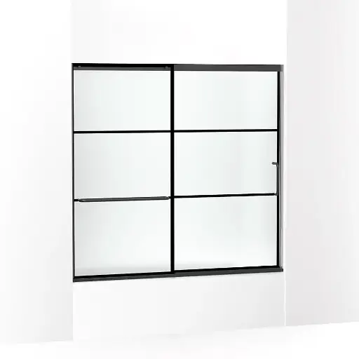[KOH-707609-6G80-BL] Kohler 707609-6G80-BL Elate 56" Sliding Glass Shower Door Matte Black