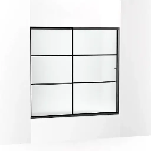 [KOH-707618-8G80-BL] Kohler 707618-8G80-BL Elate 56" Sliding Glass Shower Door Matte Black