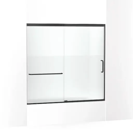 [KOH-707618-8G81-BL] Kohler 707618-8G81-BL Elate 56" Sliding Glass Shower Door Matte Black