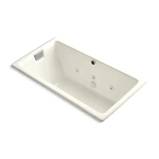[KOH-856-JHE-96] Kohler 856-JHE-96 Tea-For-Two 66" x 36" Drop-in Undermount Whirlpool Bath Biscuit
