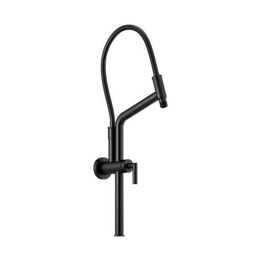 [BRI-81892-BL] Brizo 81892-BL Essential 10 7/16" Linear Round Slide Bar Shower Arm And Flange Matte Black