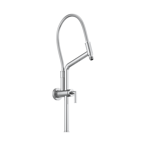 [BRI-81892-PC] Brizo 81892-PC Essential 10 7/16" Linear Round Slide Bar Shower Arm And Flange Polished Chrome