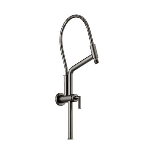 [BRI-81892-SL] Brizo 81892-SL Essential 10 7/16" Linear Round Slide Bar Shower Arm And Flange Brilliance Luxe Steel