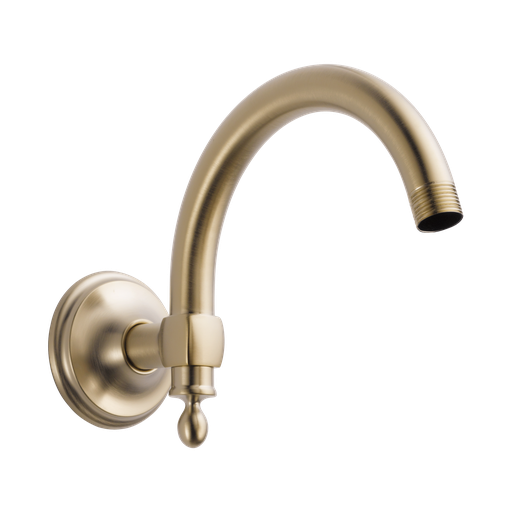 [BRI-RP70909GL] Brizo RP70909GL Essential 10" Classic Wall Mount Shower Arm And Flange Brilliance Luxe Gold