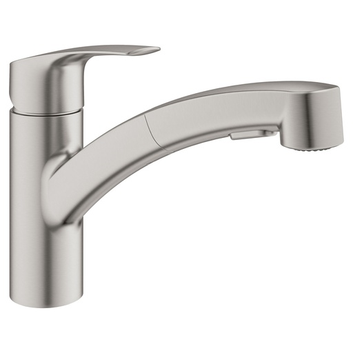 [GRO-30306DC1] Grohe 30306DC1 Eurosmart Dual Spray Pull-Out Kitchen Faucet SuperSteel Infinity Finish