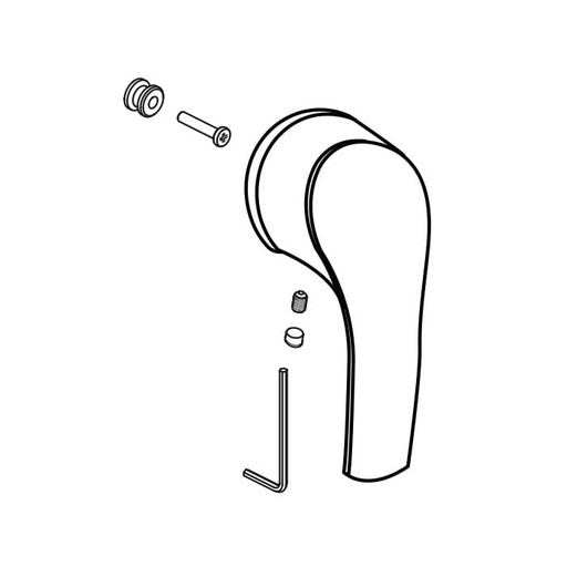 [GRO-49156000] Grohe 49156000 Eurosmart Pbv Trim Lever Grohe Chrome