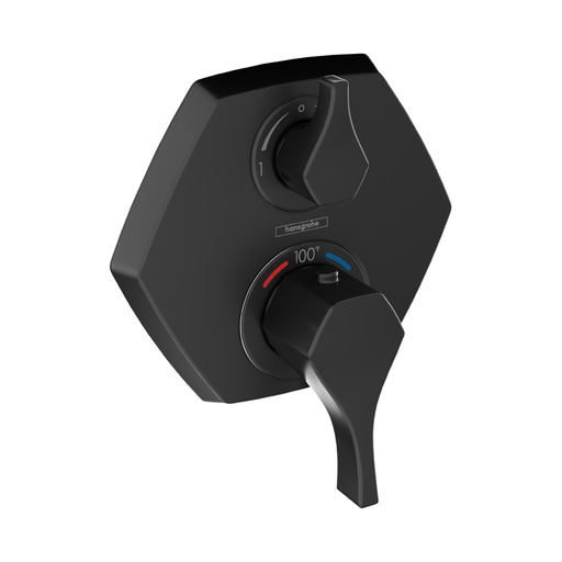 [HAN-04821670] Hansgrohe 04821670 Thermostatic Trim With Volume Control Matte Black