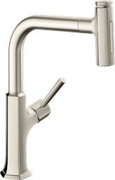 [HAN-04855800] Hansgrohe 04855800 Higharc Kitchen Faucet 2 Spray Pull Out 1.75 Gpm In Steel