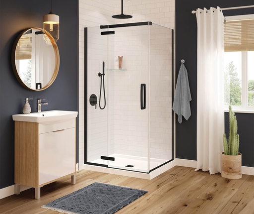 [MAAX-133302-900-340-000] Maax 133302-900-340-000 Link Curve Door R4234 Clear Matte Black