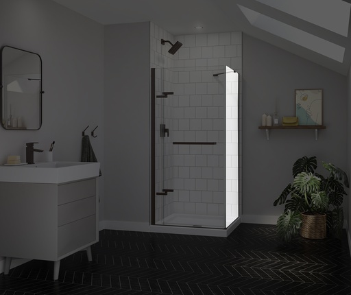 [MAAX-139583-900-173-000] Maax 139583-900-173-000 Reveal 2.0 Return Panel 33 7/8 X 71 1/2 Clear Dark Bronze