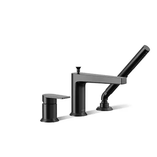 [KOH-74032-4-BL] Kohler 74032-4-BL Taut Deck Mount Faucet With Handshower Matte Black