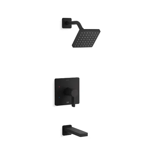 [KOH-TS23502-4-BL] Kohler TS23502-4-BL Parallel Rite-Temp Bath and Shower Trim Kit Matte Black