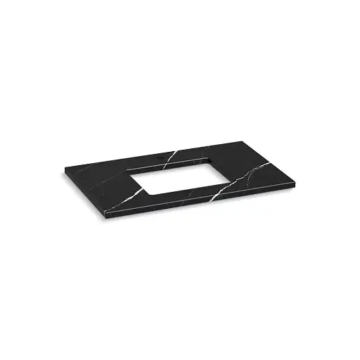 [KOH-28250-EMQ] Kohler 28250-EMQ Silestone 37" Quartz Vanity Top With Rectangular Cutout Eternal Marquina