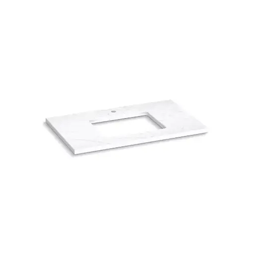 [KOH-28250-EST] Kohler 28250-EST Silestone 37" Quartz Vanity Top With Rectangular Cutout Eternal Statuario