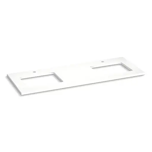 [KOH-28255-MMW] Kohler 28255-MMW Silestone 61" Quartz Vanity Top Two Rectangular Cutouts Miami White
