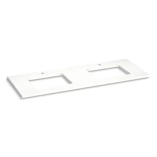[KOH-28258-MMW] Kohler 28258-MMW Silestone 61" Quartz Vanity Top Two Rectangular Cutouts Miami White
