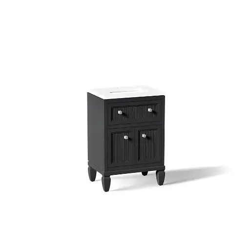 [KOH-33535-ASB-1WX] Kohler 33535-ASB-1WX Hearthaven 24" Vanity Cabinet With Sink Slate Grey