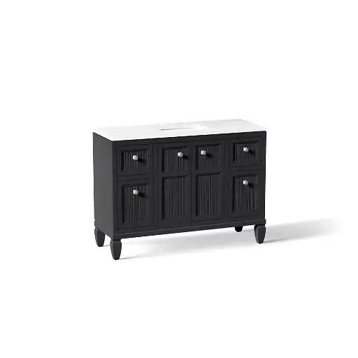 [KOH-33538-ASB-1WX] Kohler 33538-ASB-1WX Hearthaven 48" Vanity Cabinet With Sink Slate Grey