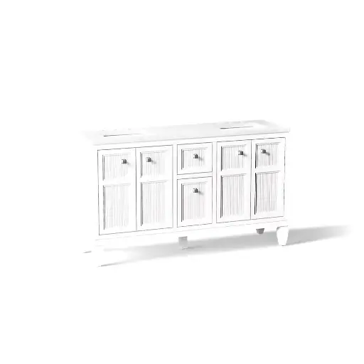 [KOH-33539-ASB-0] Kohler 33539-ASB-0 Hearthaven 60" Vanity Cabinet With Sink White