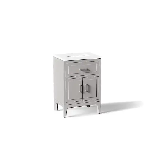 [KOH-33551-ASB-1WT] Kohler 33551-ASB-1WT Seer 24" Vanity Cabinet With Sink Mohair Grey
