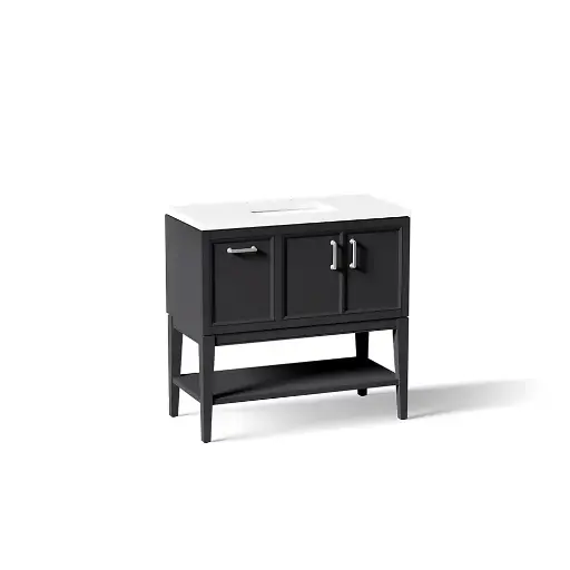 [KOH-33579-ASB-1WX] Kohler 33579-ASB-1WX Winnow 36" Bathroom Vanity Cabinet With Sink Slate Grey