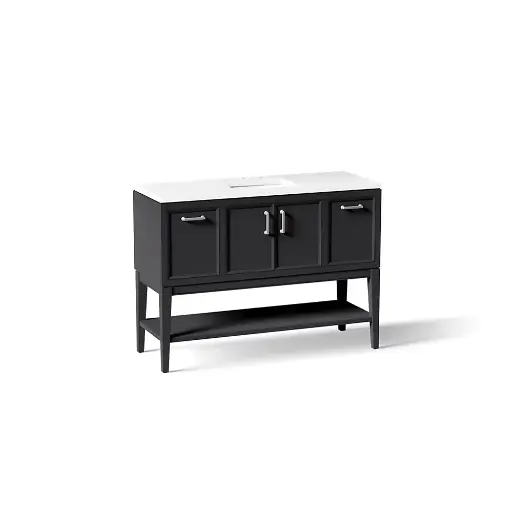 [KOH-33580-ASB-1WX] Kohler 33580-ASB-1WX Winnow 48" Bathroom Vanity Cabinet With Sink Slate Grey