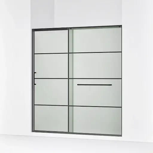 [KOH-707617-8G80-BL] Kohler 707617-8G80-BL Elate 75" Sliding Glass Shower Door Matte Black