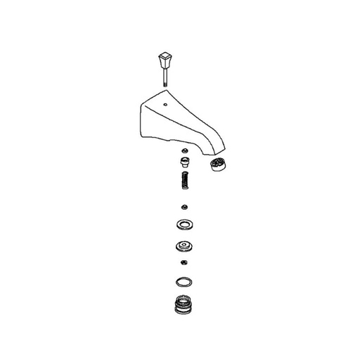 [KOH-1021950-SN] Kohler 1021950-SN Spout Kit With Diverter Vibrant Polished Nickel