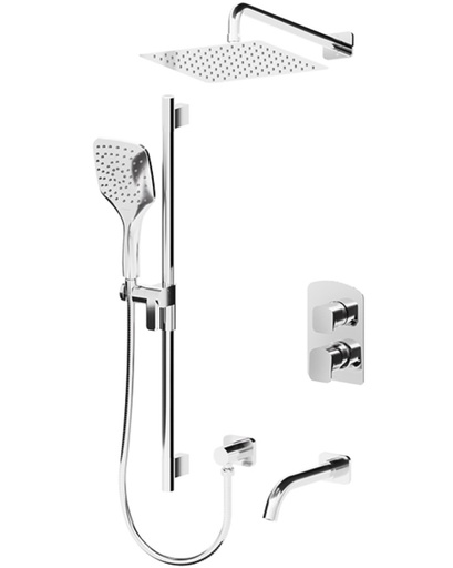 [TEN-DEPB33-501115-CR] Tenzo DEPB33-501115-CR Delano T-Box Kit 3 Functions Pres Bal Chrome Finish