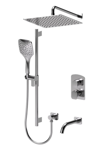 [TEN-DEPB33-501125-CR] Tenzo DEPB33-501125-CR Delano T-Box Kit 3 Functions Pres Bal Chrome Finish