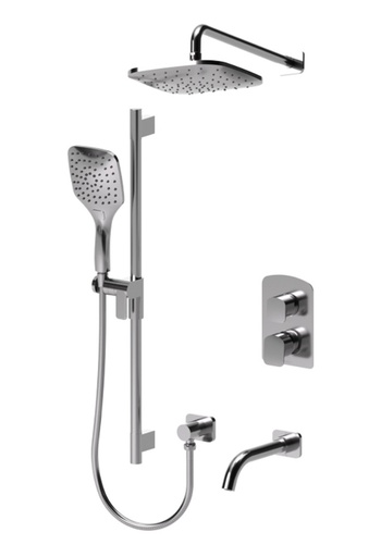 [TEN-DEPB33-501145-CR] Tenzo DEPB33-501145-CR Delano T-Box Kit 3 Functions Pres Bal Chrome Finish