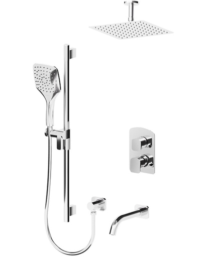 [TEN-DEPB33-511315-CR] Tenzo DEPB33-511315-CR Delano T-Box Kit 3 Functions Pres Bal Chrome Finish