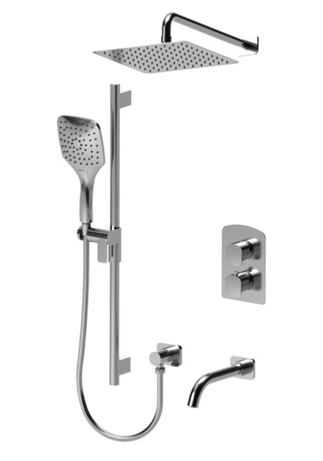 [TEN-DET33-501115-CR] Tenzo DET33-501115-CR Delano T-Box Kit 3 Functions Thermo Chrome Finish