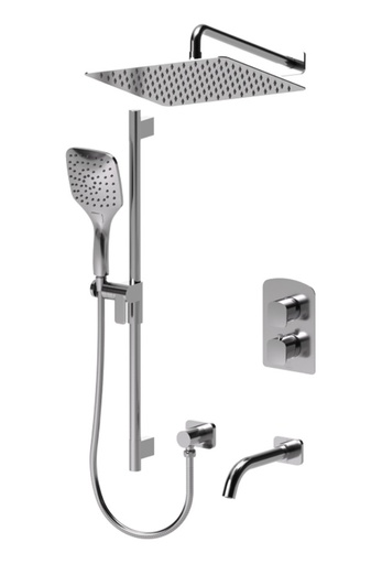 [TEN-DET33-501125-CR] Tenzo DET33-501125-CR Delano T-Box Kit 3 Functions Thermo Chrome Finish