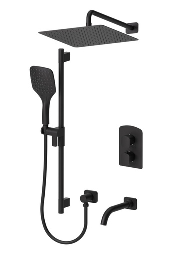 [TEN-DET33-501125-MB] Tenzo DET33-501125-MB Delano T-Box Kit 3 Functions Thermo Matte Black Finish