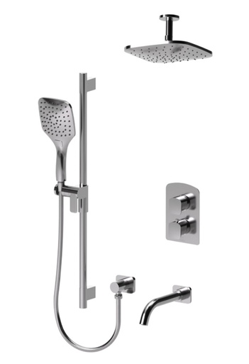 [TEN-DET33-511345-CR] Tenzo DET33-511345-CR Delano T-Box Kit 3 Functions Thermo Chrome Finish