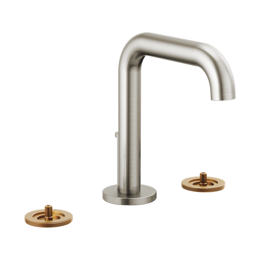 [BRI-65332LF-NKLHP-ECO] Brizo 65332LF-NKLHP-ECO Litze Widespread Lavatory Faucet Less Handles Brilliance Luxe Nickel