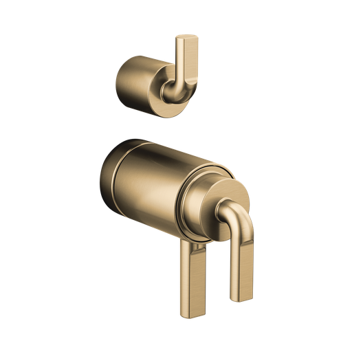 [BRI-HL7539-GL] Brizo HL7539-GL Litze Thermostatic Valve With Diverter Trim Handle Kit Brilliance Luxe Gold