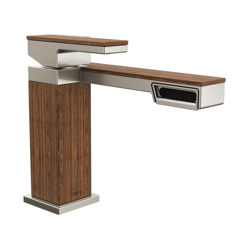 [BRI-65022LF-NKTK] Brizo 65022LF-NKTK Frank Lloyd Wright Single Handle Lavatory Faucet Luxe Nickel Wood