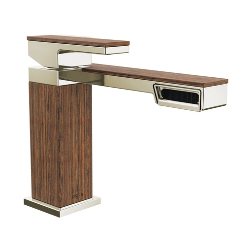 [BRI-65022LF-PNTK] Brizo 65022LF-PNTK Frank Lloyd Wright Single Handle Lavatory Faucet Polished Nickel Wood