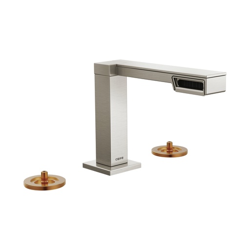 [BRI-65322LF-NKLHP] Brizo 65322LF-NKLHP Frank Lloyd Wright Widespread Lavatory Faucet Less Handles Brilliance Luxe Nickel