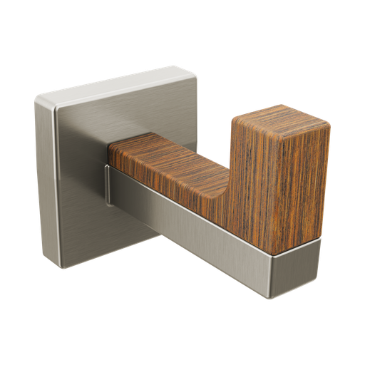 [BRI-693422-NKTK] Brizo 693422-NKTK Frank Lloyd Wright Single Robe Hook Brilliance Luxe Nickel Wood