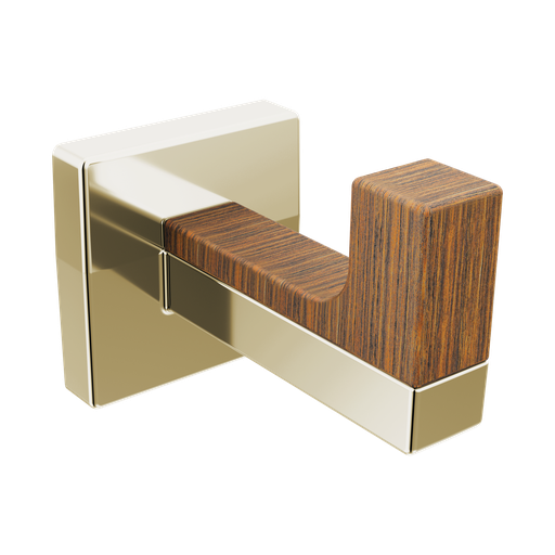 [BRI-693422-PNTK] Brizo 693422-PNTK Frank Lloyd Wright Single Robe Hook Brilliance Polished Nickel Wood
