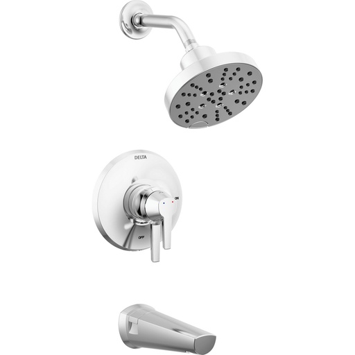 [DEL-T17472-PR] Delta T17472-PR Galeon 17S Tub Shower Trim with H2OKinetic Lumicoat Chrome